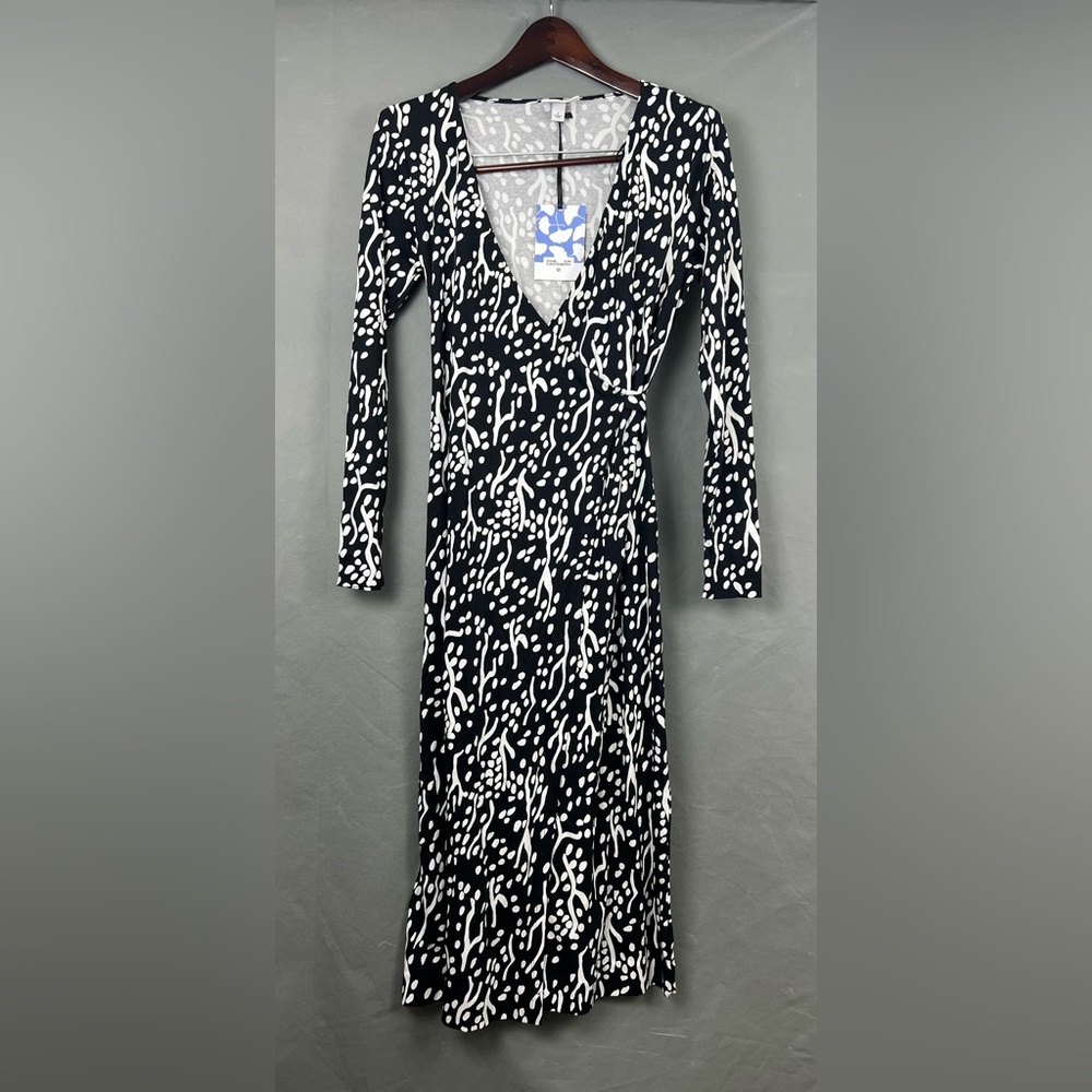 NWT DVF Diane Von Furstenberg for Target Black White Wrap Dress Sz S